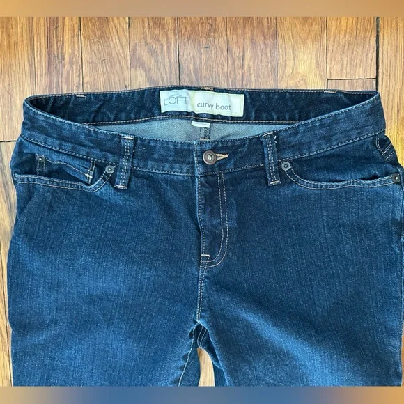 Women’s Ann Taylor Loft Curvy Bootcut Jeans 10 Petite - New - Picture 3 of 8